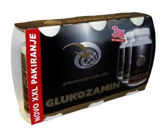 3x XXL pakiranje GLUKOZAMIN 60 kapsul